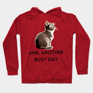 ahh, Another Busy Day Cat Lovers Design Hoodie